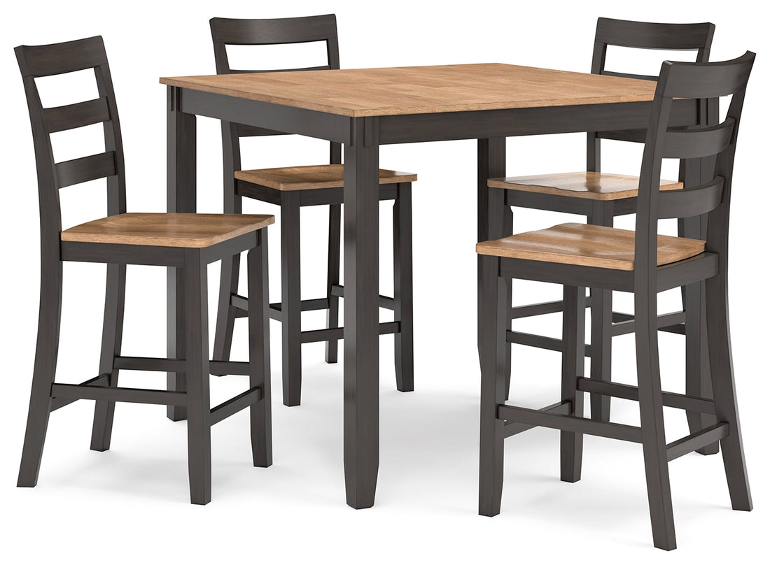 Gesthaven Natural/Brown Counter Height Dining Table and 4 Barstools (Set of 5) - D396-223 - Bien Home Furniture &amp; Electronics