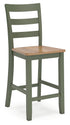 Gesthaven Natural/Green Counter Height Barstool, Set of 2 - D401-124 - Bien Home Furniture & Electronics