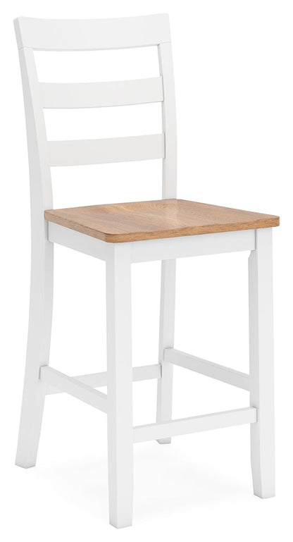 Gesthaven Natural/White Counter Height Barstool, Set of 2 - D398-124 - Bien Home Furniture &amp; Electronics