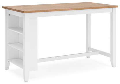 Gesthaven Natural/White Counter Height Dining Table - D398-13 - Bien Home Furniture &amp; Electronics