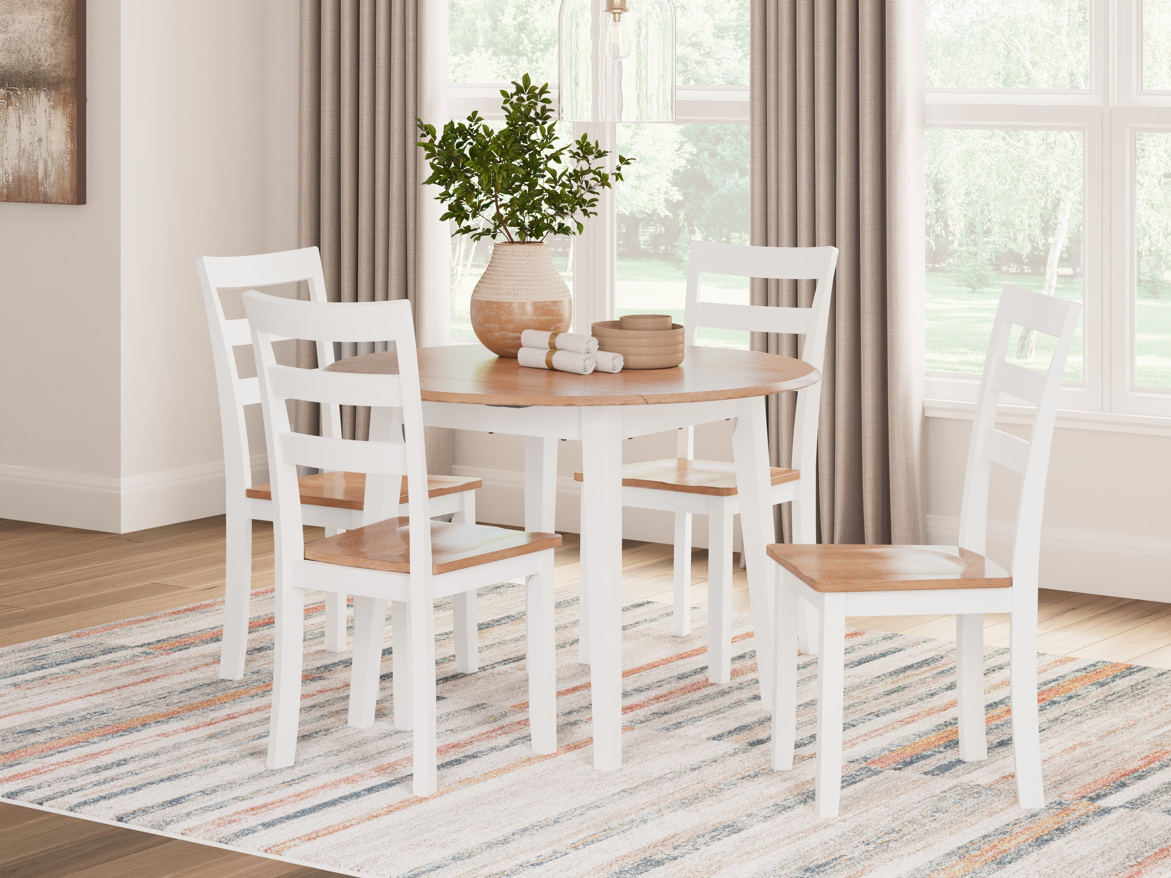 Gesthaven Natural/White Dining Chair, Set of 2 - D398-01 - Bien Home Furniture &amp; Electronics