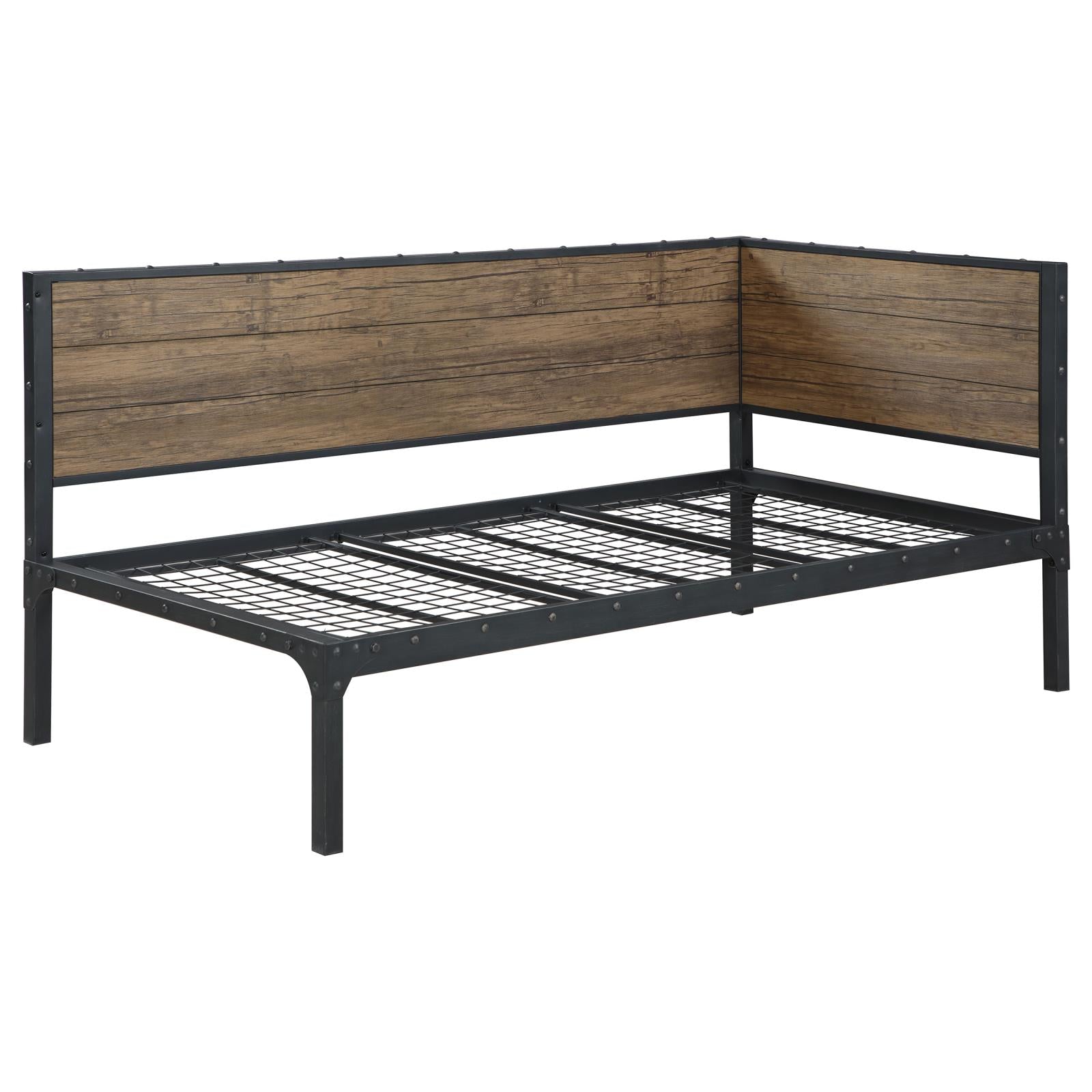 Getler Weathered Chestnut/Black Daybed - 300836 - Bien Home Furniture &amp; Electronics