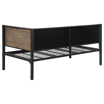 Getler Weathered Chestnut/Black Daybed - 300836 - Bien Home Furniture &amp; Electronics