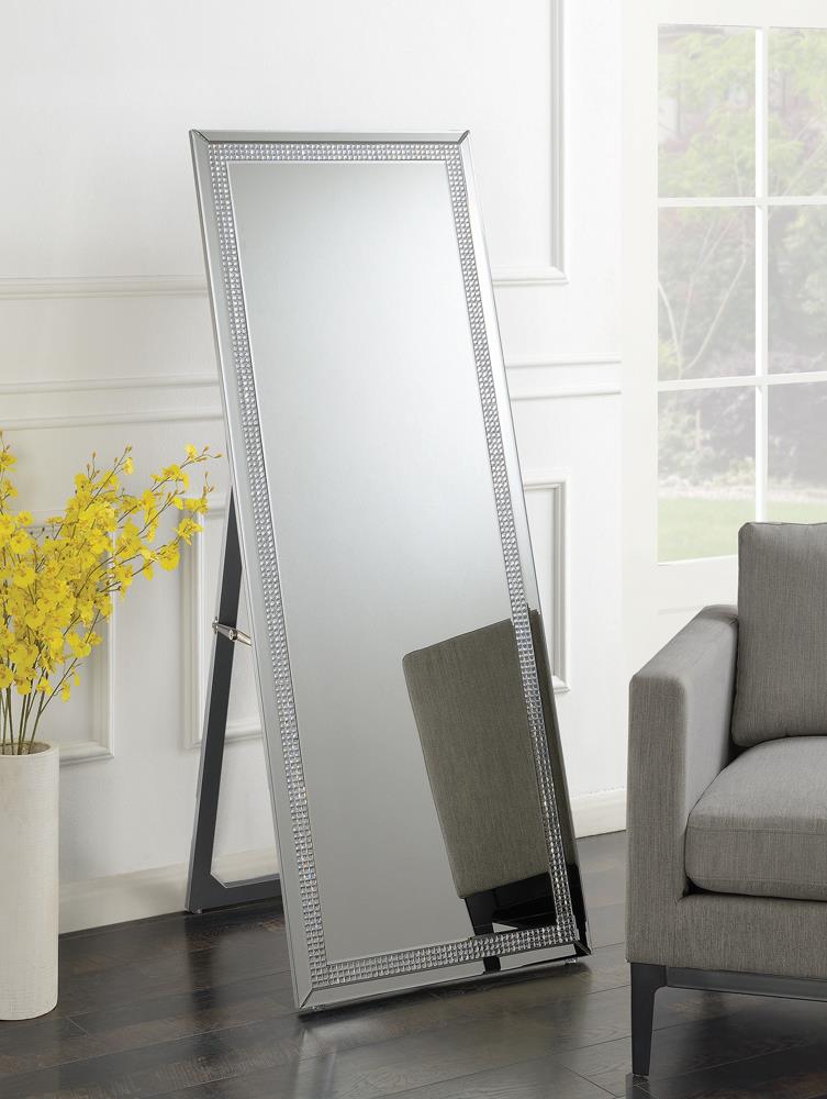 Giddish Silver Cheval Floor Mirror - 961420 - Bien Home Furniture &amp; Electronics