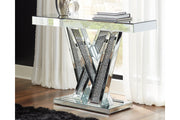 Gillrock Mirror/Silver Finish Console Table - A4000170 - Bien Home Furniture & Electronics