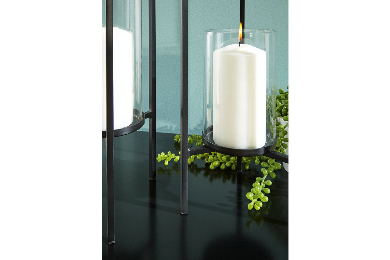 Ginette Black Candle Holder, Set of 2 - A2000463 - Bien Home Furniture &amp; Electronics