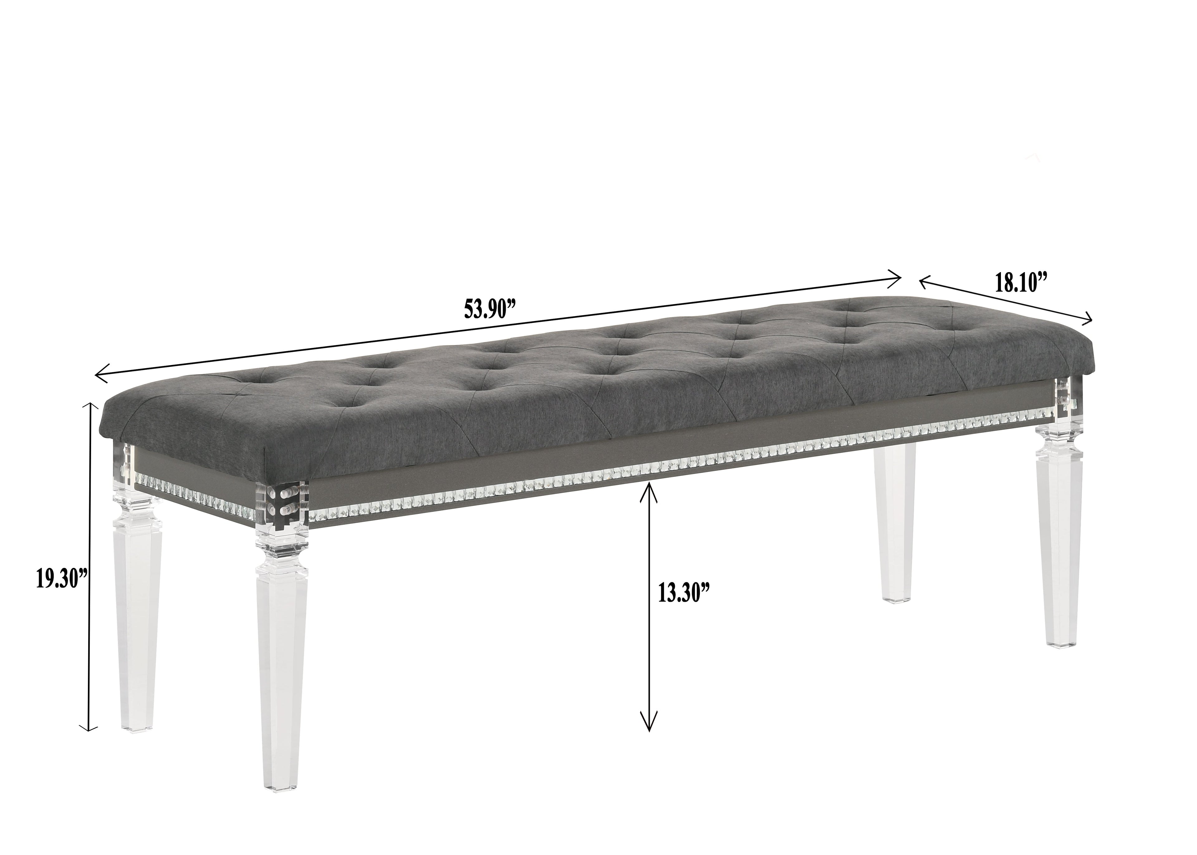Giovani Dark Gray Bedroom Bench - B7900-94 - Bien Home Furniture &amp; Electronics