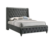 Giovani Gray Queen Upholstered Panel Bed - SET | B7900-Q-HB | B7900-Q-FB | B7900-KQ-RAIL - Bien Home Furniture & Electronics
