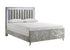 Glisten Silver King LED Upholstered Panel Bed - SET | 5268SV-K-HBFB | 5268SV-KQ-RAIL - Bien Home Furniture & Electronics