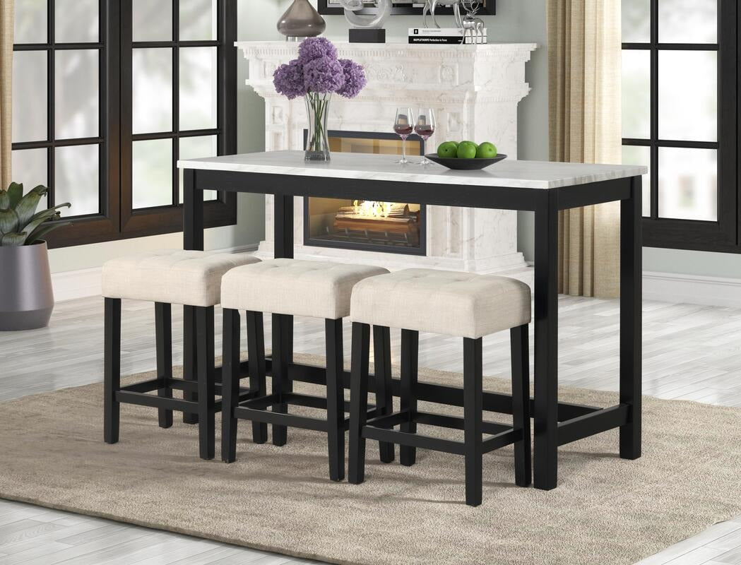 Gloria Linen 4-Piece Counter Height Set - Gloria Linen - Bien Home Furniture &amp; Electronics