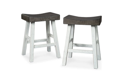 Glosco Brown Gray/Antique White Counter Height Barstool, Set of 2 - D548-424 - Bien Home Furniture &amp; Electronics