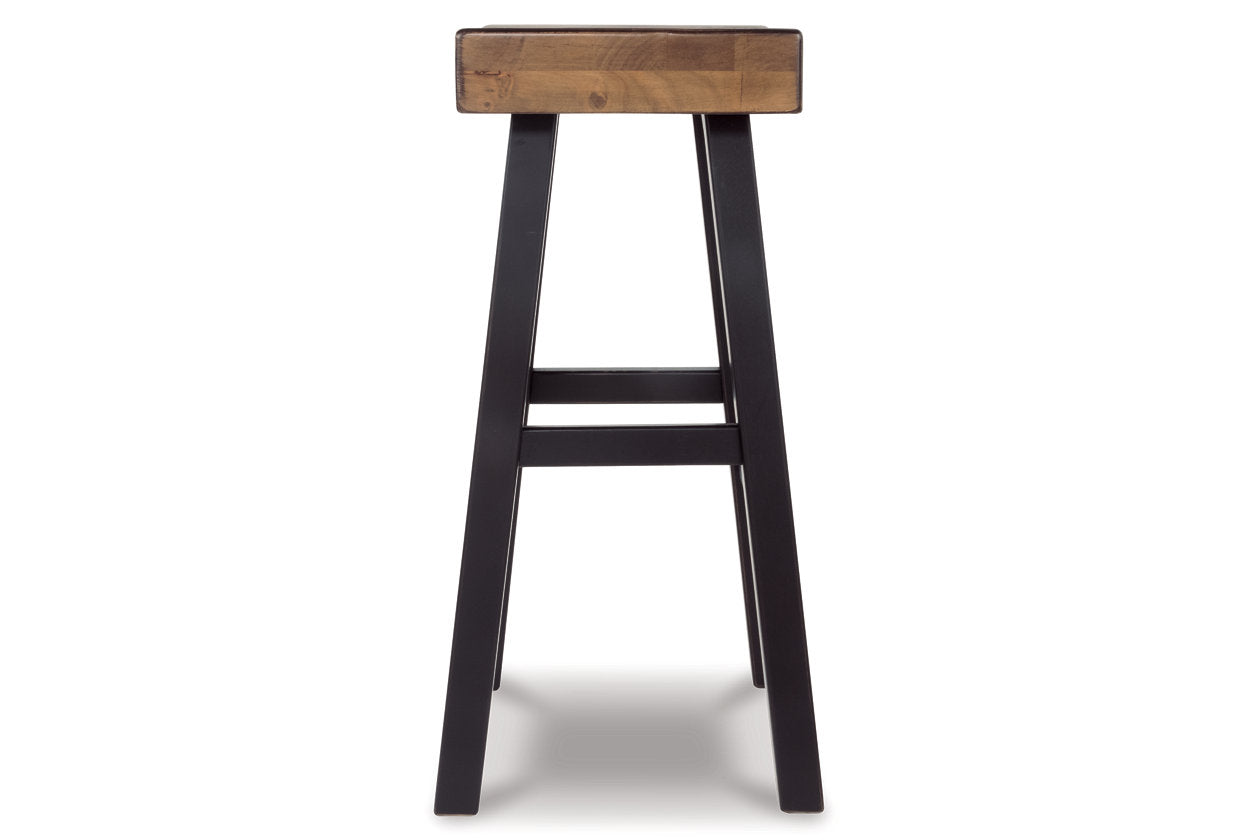 Glosco Medium Brown/Dark Brown Bar Height Barstool, Set of 2 - D548-030 - Bien Home Furniture &amp; Electronics