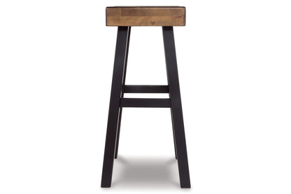 Glosco Medium Brown/Dark Brown Bar Height Barstool, Set of 2 - D548-030 - Bien Home Furniture &amp; Electronics