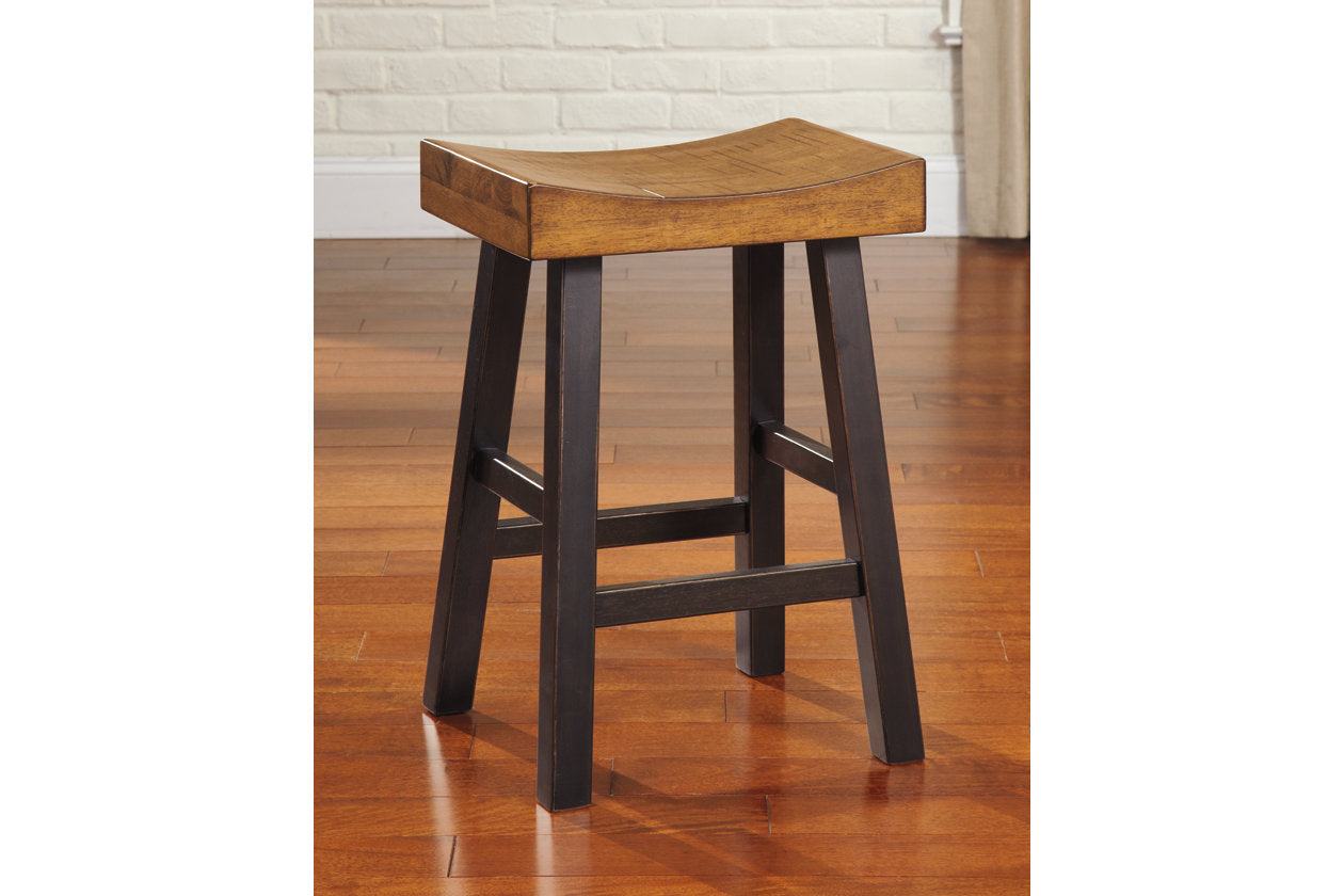 Glosco Medium Brown/Dark Brown Counter Height Barstool, Set of 2 - D548-024 - Bien Home Furniture &amp; Electronics