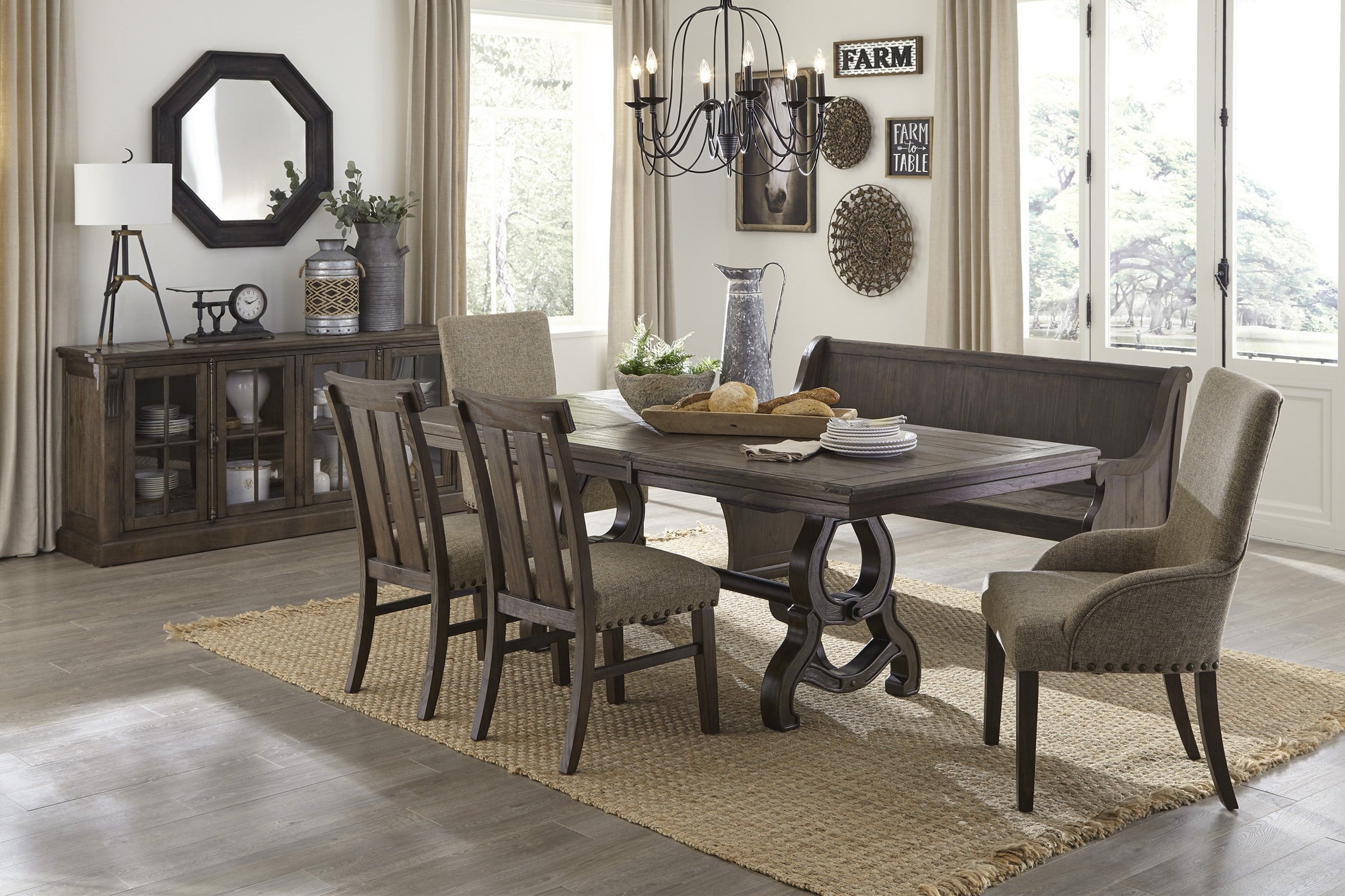 Gloversville Brown Extendable Dining Table - 5799-86 - Bien Home Furniture &amp; Electronics