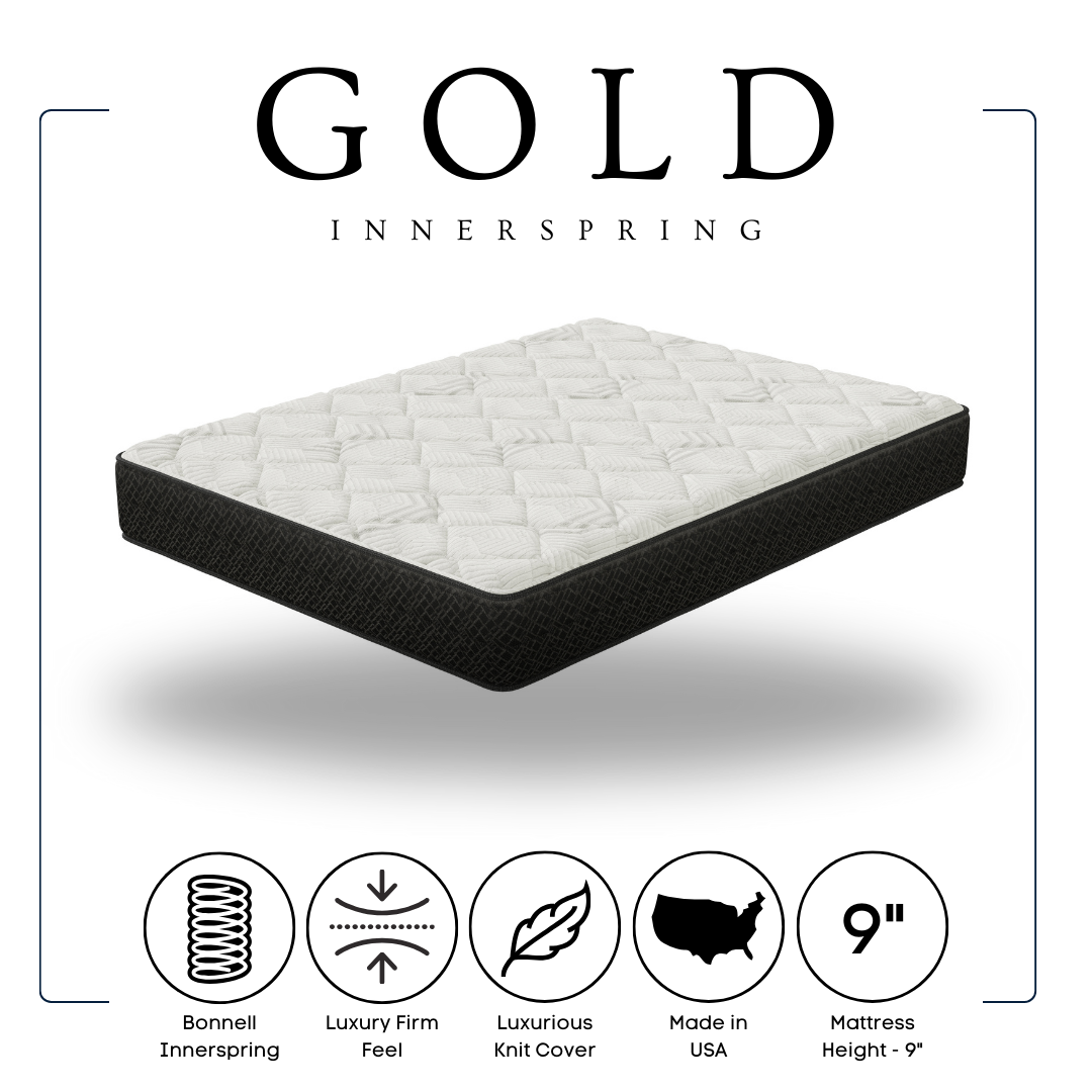 GOLD - 9" Inner Spring - Twin, Full, Queen, King *Twin - GOLD - Mattress Twin - Bien Home Furniture &amp; Electronics