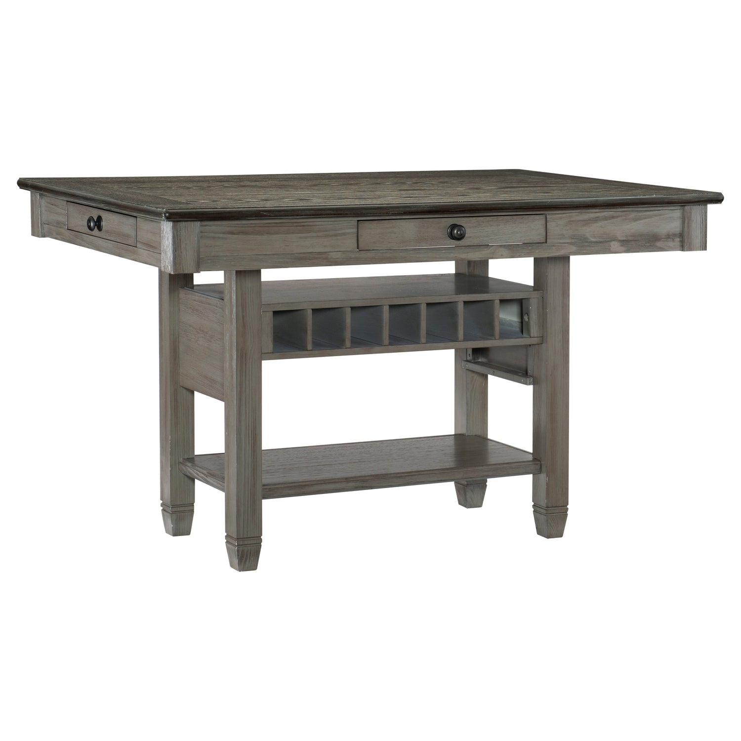 Granby Antique Gray Counter Height Table - SET | 5627GY-36 | 5627GY-36B - Bien Home Furniture &amp; Electronics