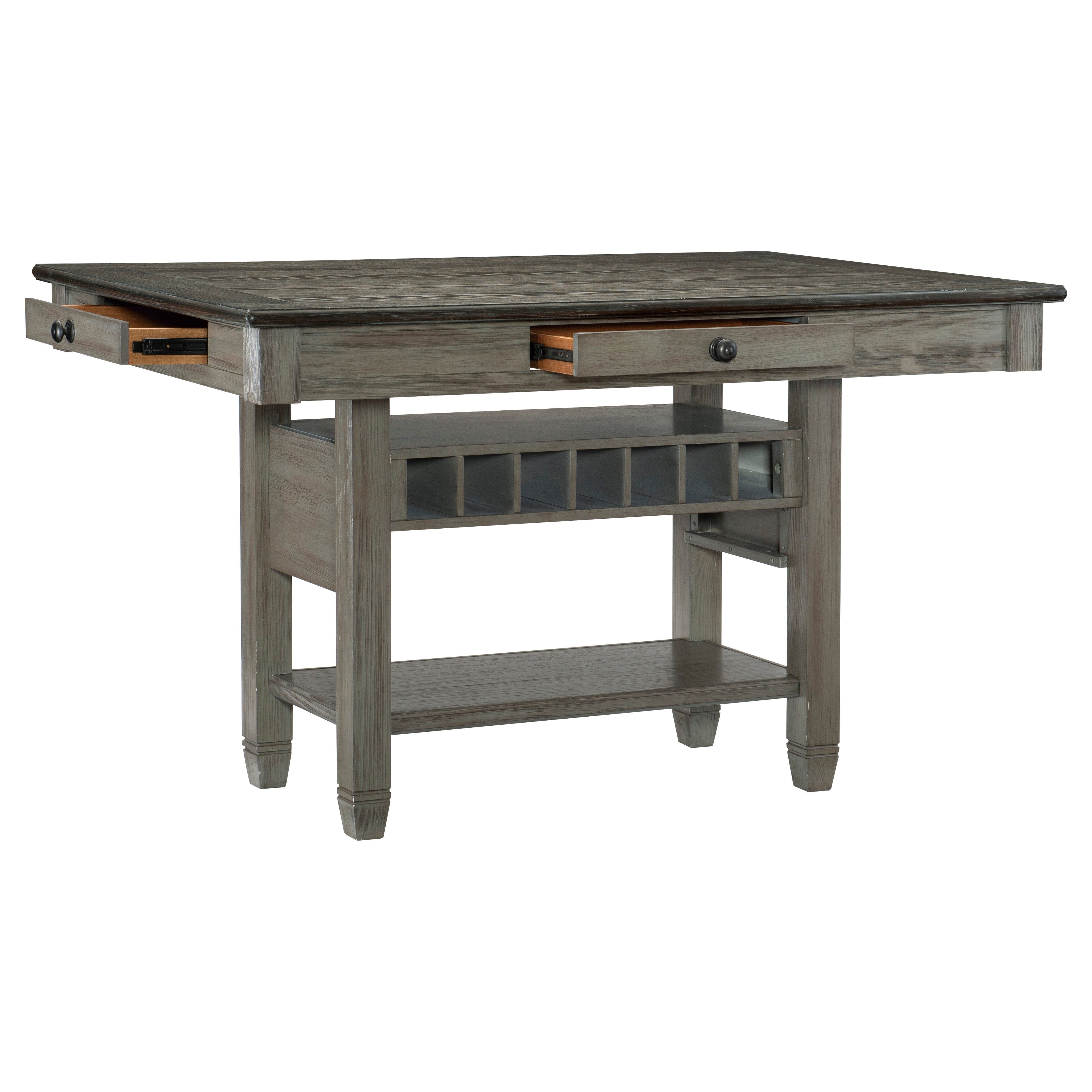 Granby Antique Gray Counter Height Table - SET | 5627GY-36 | 5627GY-36B - Bien Home Furniture &amp; Electronics