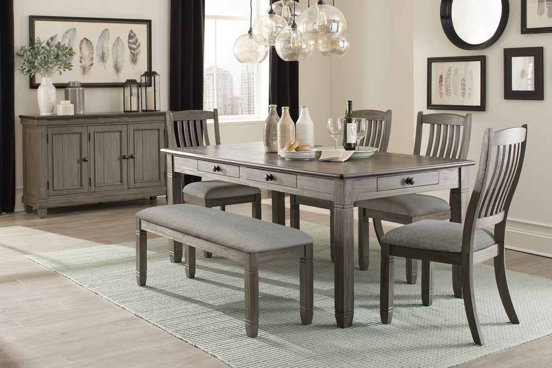 Granby Antique Gray Dining Set - SET | 5627GY-72 | 5627GYS(2) - Bien Home Furniture & Electronics