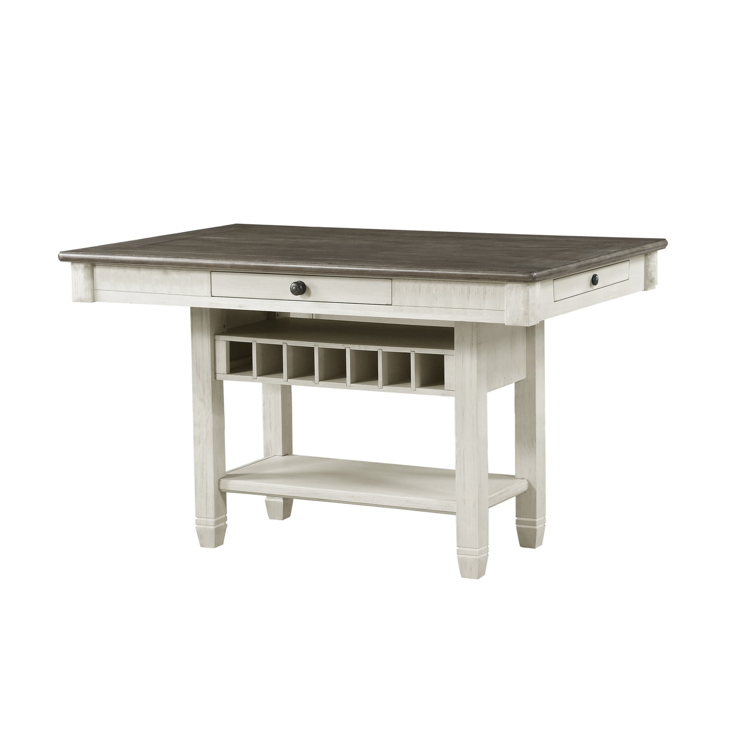 Granby Antique White Counter Height Table - SET | 5627NW-36 | 5627NW-36B - Bien Home Furniture &amp; Electronics
