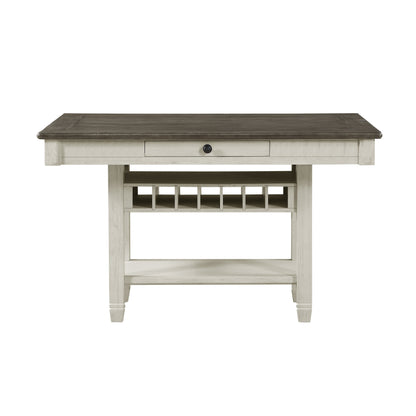 Granby Antique White Counter Height Table - SET | 5627NW-36 | 5627NW-36B - Bien Home Furniture &amp; Electronics