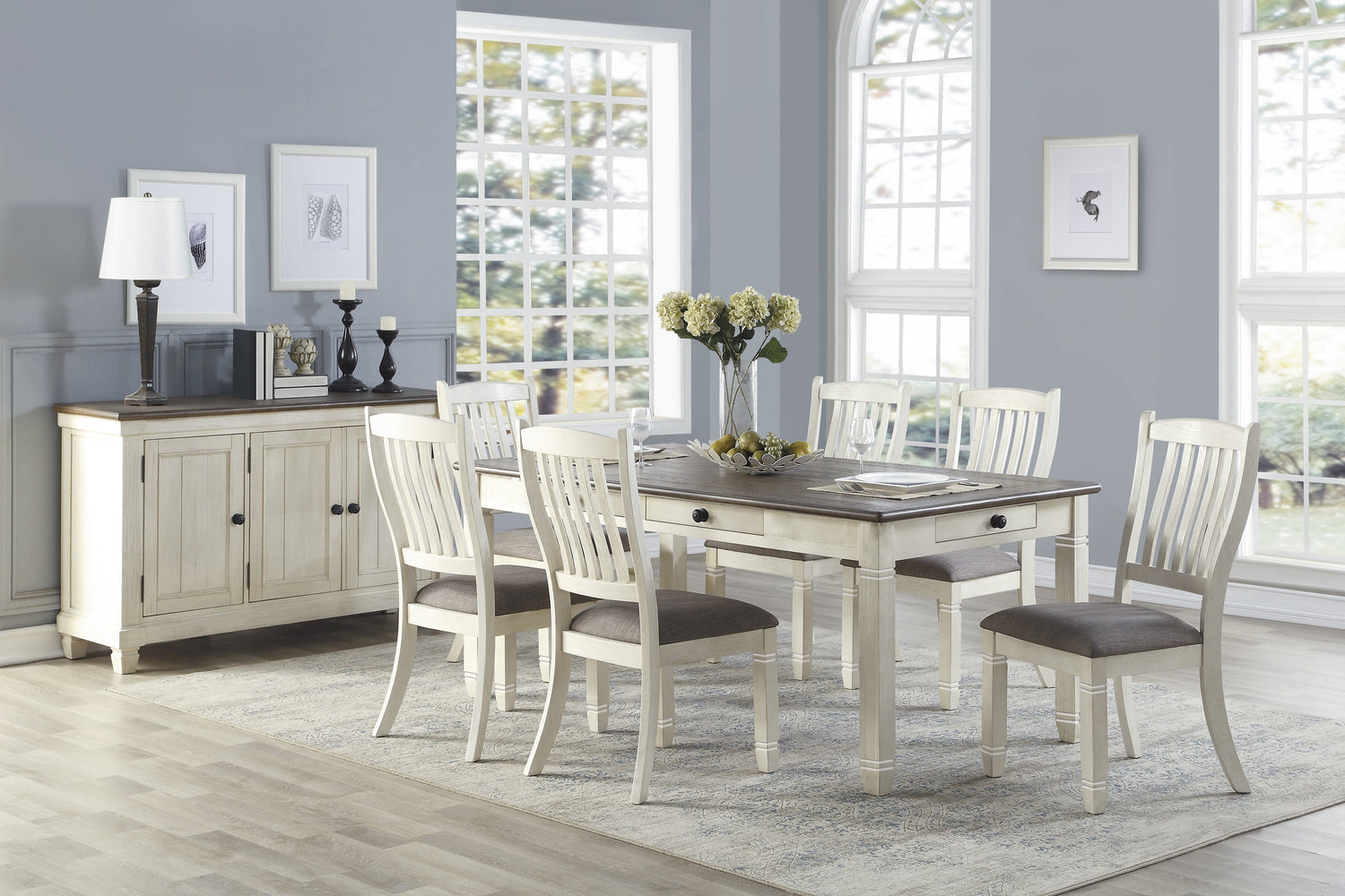 Granby Antique White Dining Set - SET | 5627NW-72 | 5627NWS(3) - Bien Home Furniture &amp; Electronics