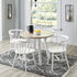 Grannen White 5-Piece Round Dining Set - SET | D407-15 | D407-01(2) - Bien Home Furniture & Electronics