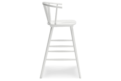 Grannen White Bar Height Stool, Set of 2 - D407-130 - Bien Home Furniture &amp; Electronics