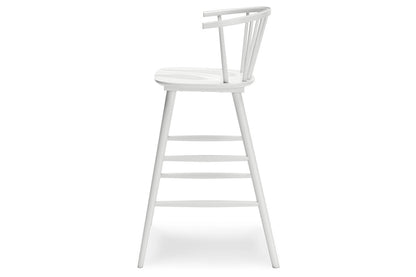 Grannen White Bar Height Stool, Set of 2 - D407-130 - Bien Home Furniture &amp; Electronics