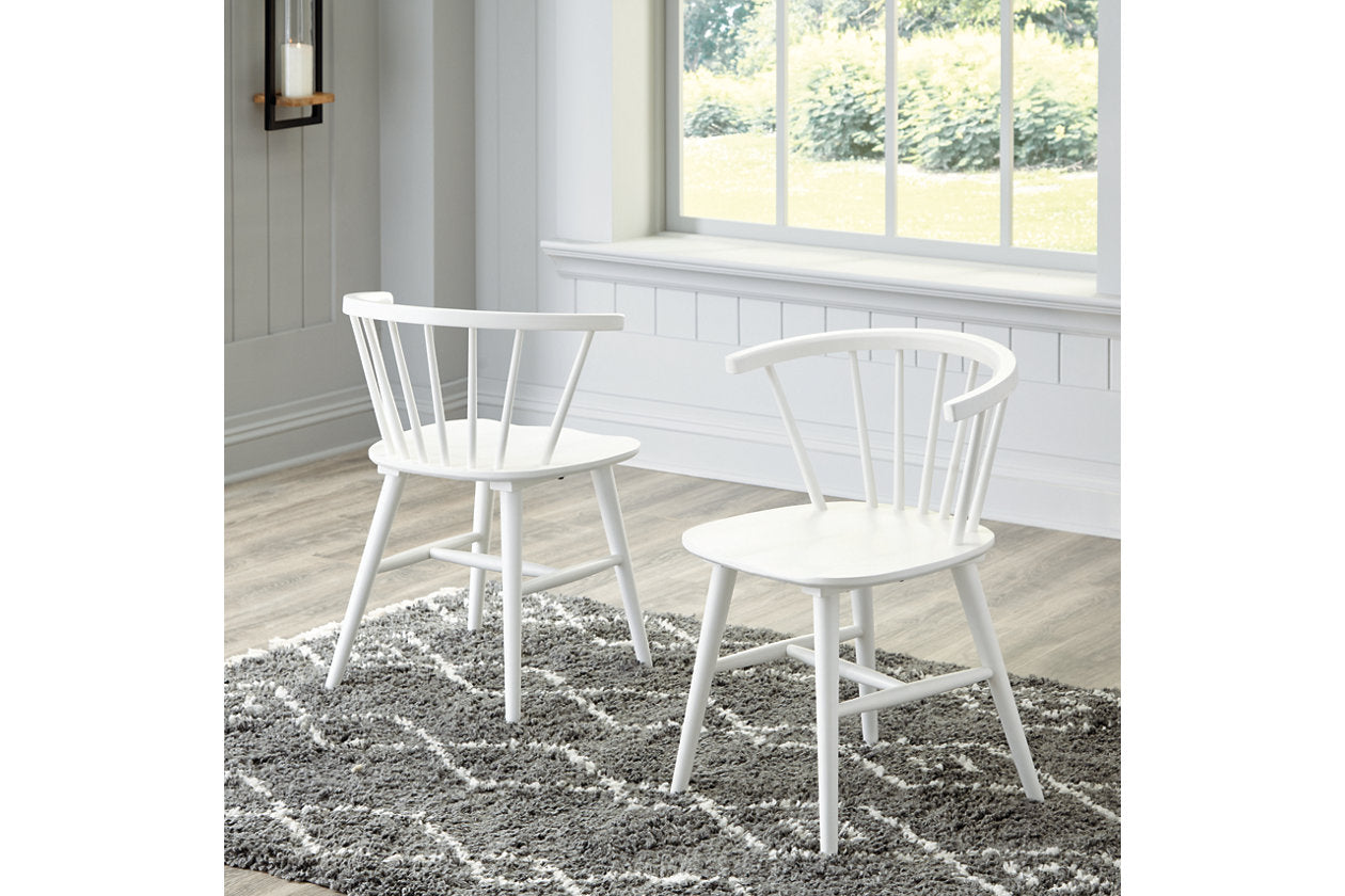 Grannen White Dining Chair, Set of 2 - D407-01 - Bien Home Furniture &amp; Electronics
