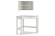 Grannen White Home Office Corner Desk with Bookcase - SET | H207-22 | H207-22H - Bien Home Furniture & Electronics