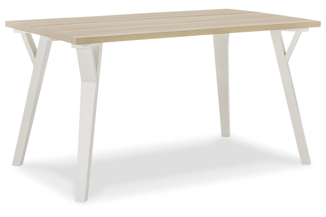 Grannen White/Natural Dining Table - D407-25 - Bien Home Furniture &amp; Electronics