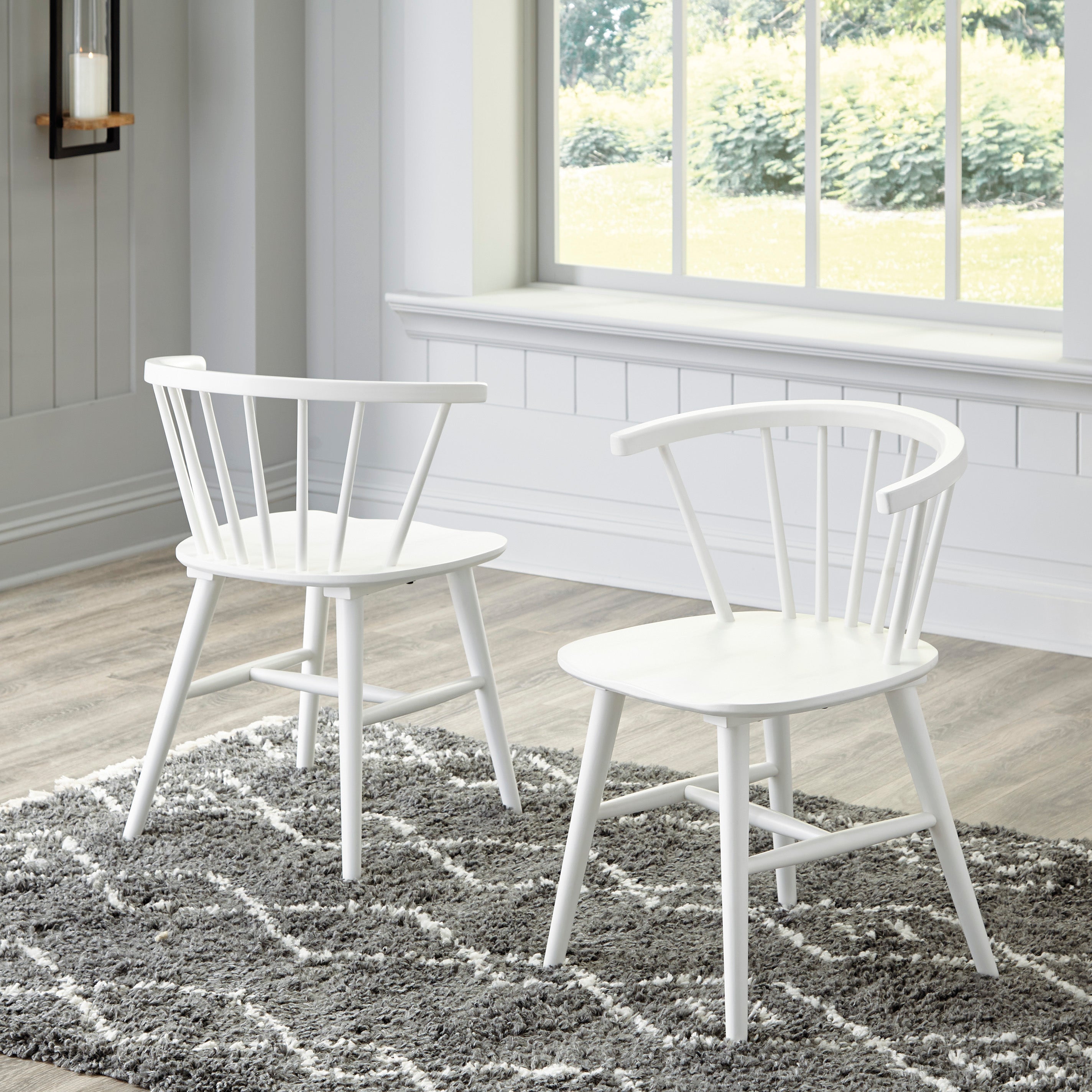 Grannen White Rectangular Dining Set - SET | D407-25 | D407-01(2) - Bien Home Furniture &amp; Electronics