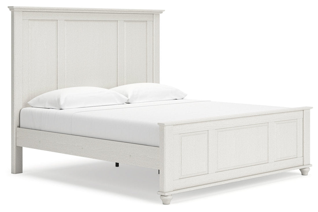 Grantoni White King Panel Bed - SET | B3290-56 | B3290-58 | B3290-97 | B3290-61 - Bien Home Furniture &amp; Electronics