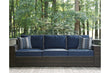 Grasson Lane Brown/Blue Sofa with Cushion - P783-838 - Bien Home Furniture & Electronics