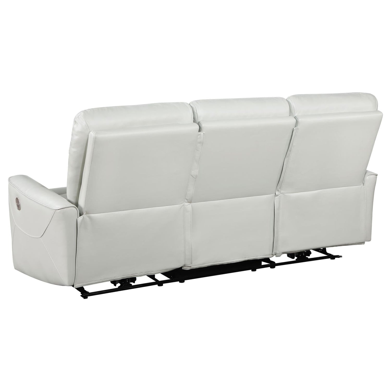 Greenfield 2-piece Upholstered Power Reclining Sofa Set Ivory - 610261P-S2 - Bien Home Furniture &amp; Electronics
