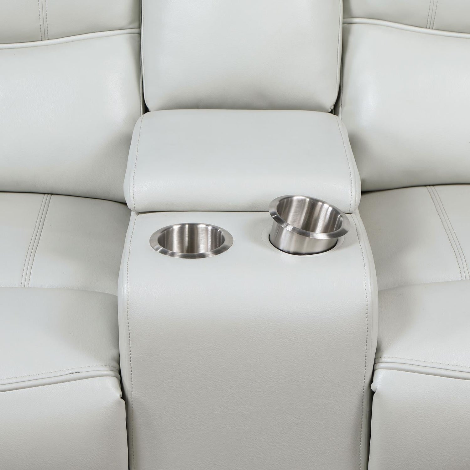 Greenfield 2-piece Upholstered Power Reclining Sofa Set Ivory - 610261P-S2 - Bien Home Furniture &amp; Electronics