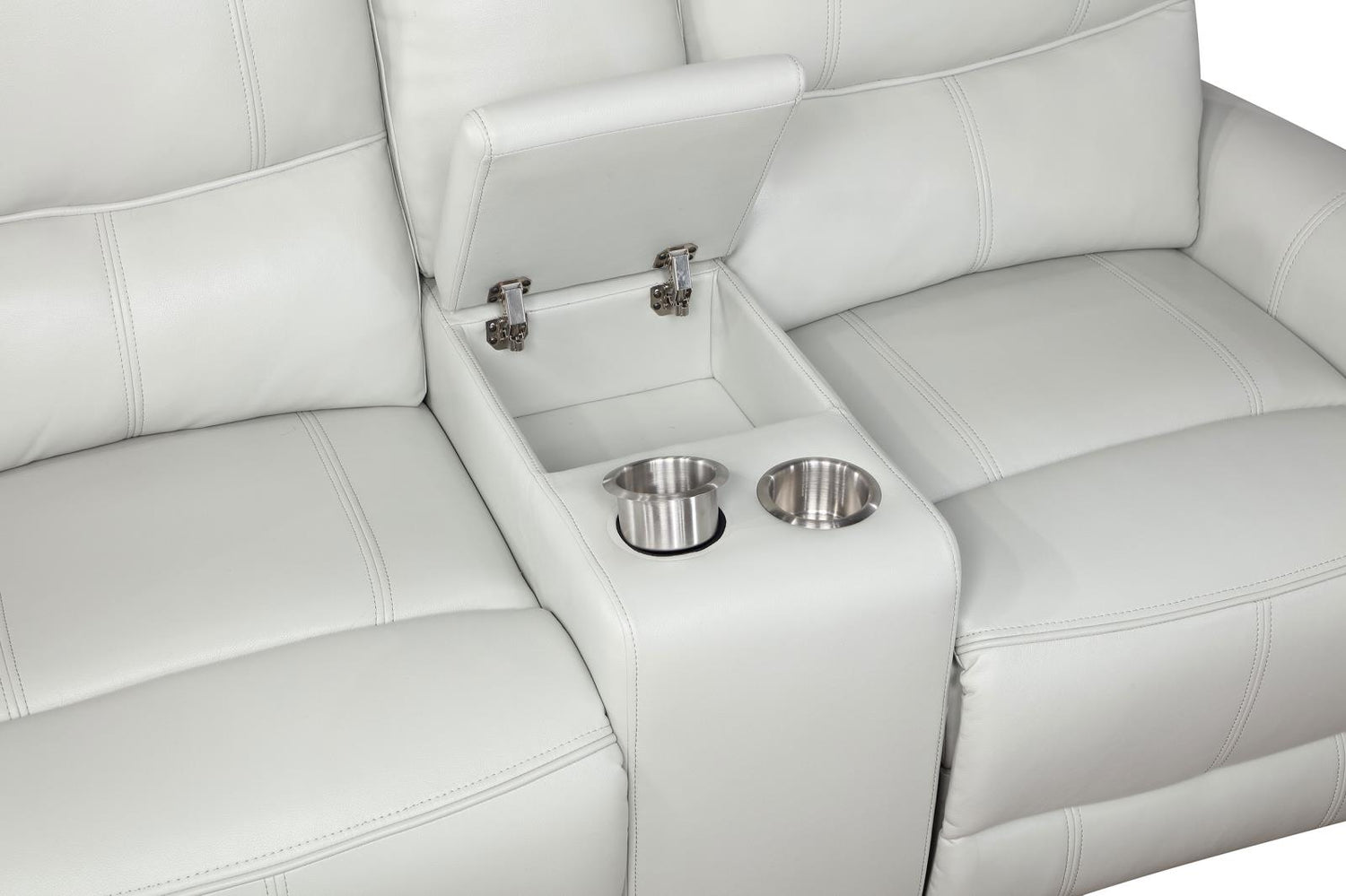 Greenfield 2-piece Upholstered Power Reclining Sofa Set Ivory - 610261P-S2 - Bien Home Furniture &amp; Electronics