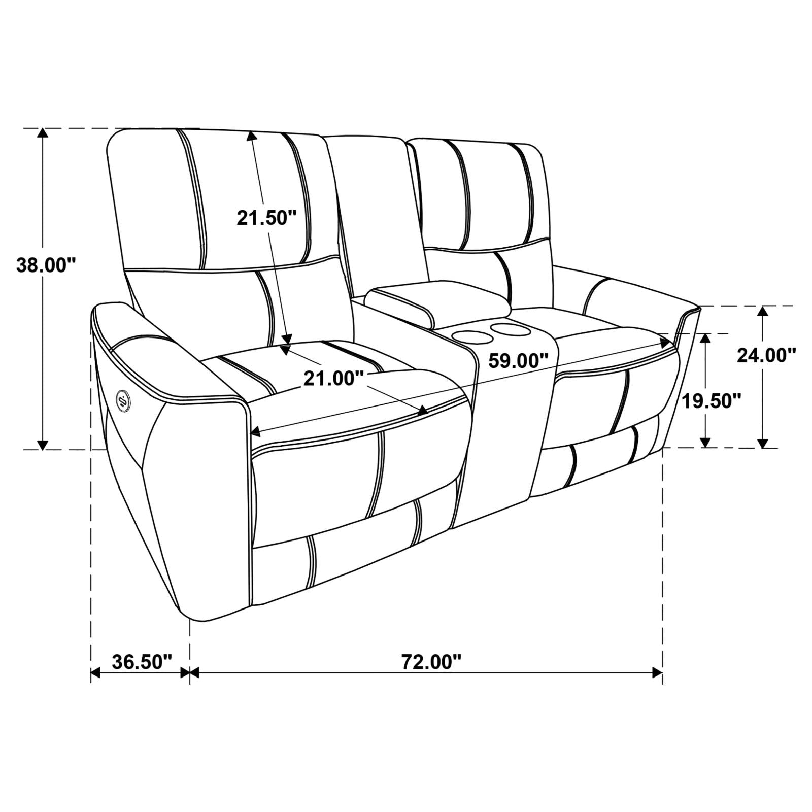Greenfield 2-piece Upholstered Power Reclining Sofa Set Ivory - 610261P-S2 - Bien Home Furniture &amp; Electronics