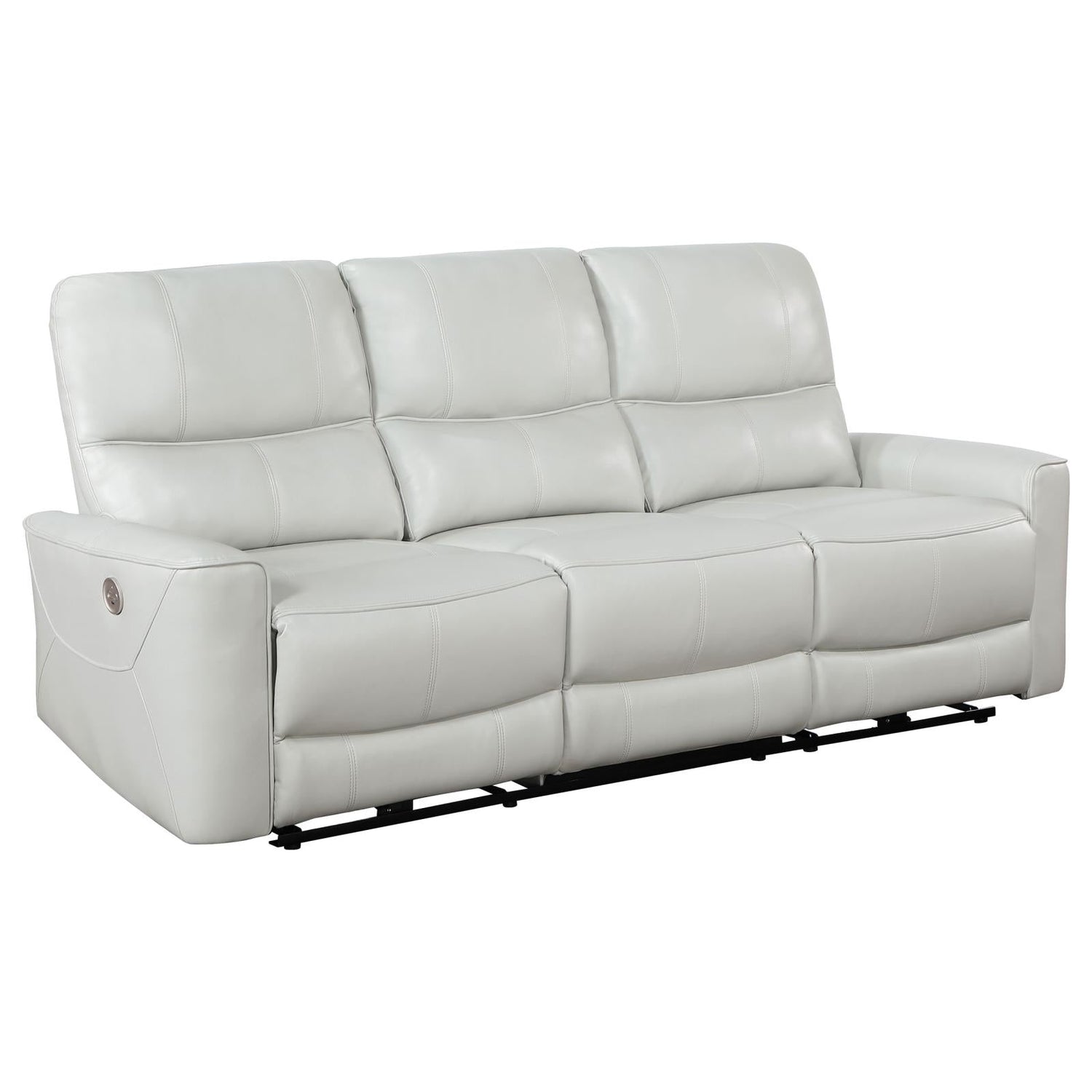 Greenfield 2-piece Upholstered Power Reclining Sofa Set Ivory - 610261P-S2 - Bien Home Furniture &amp; Electronics