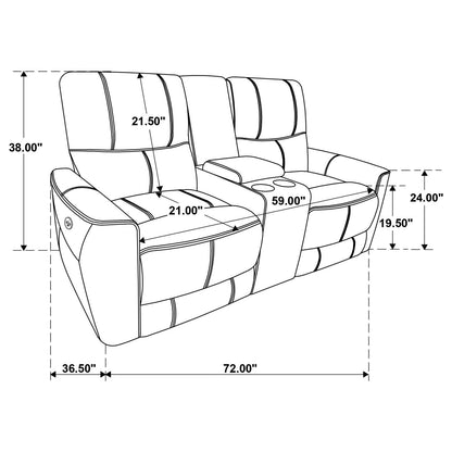 Greenfield 2-piece Upholstered Power Reclining Sofa Set Saddle Brown - 610264P-S2 - Bien Home Furniture &amp; Electronics