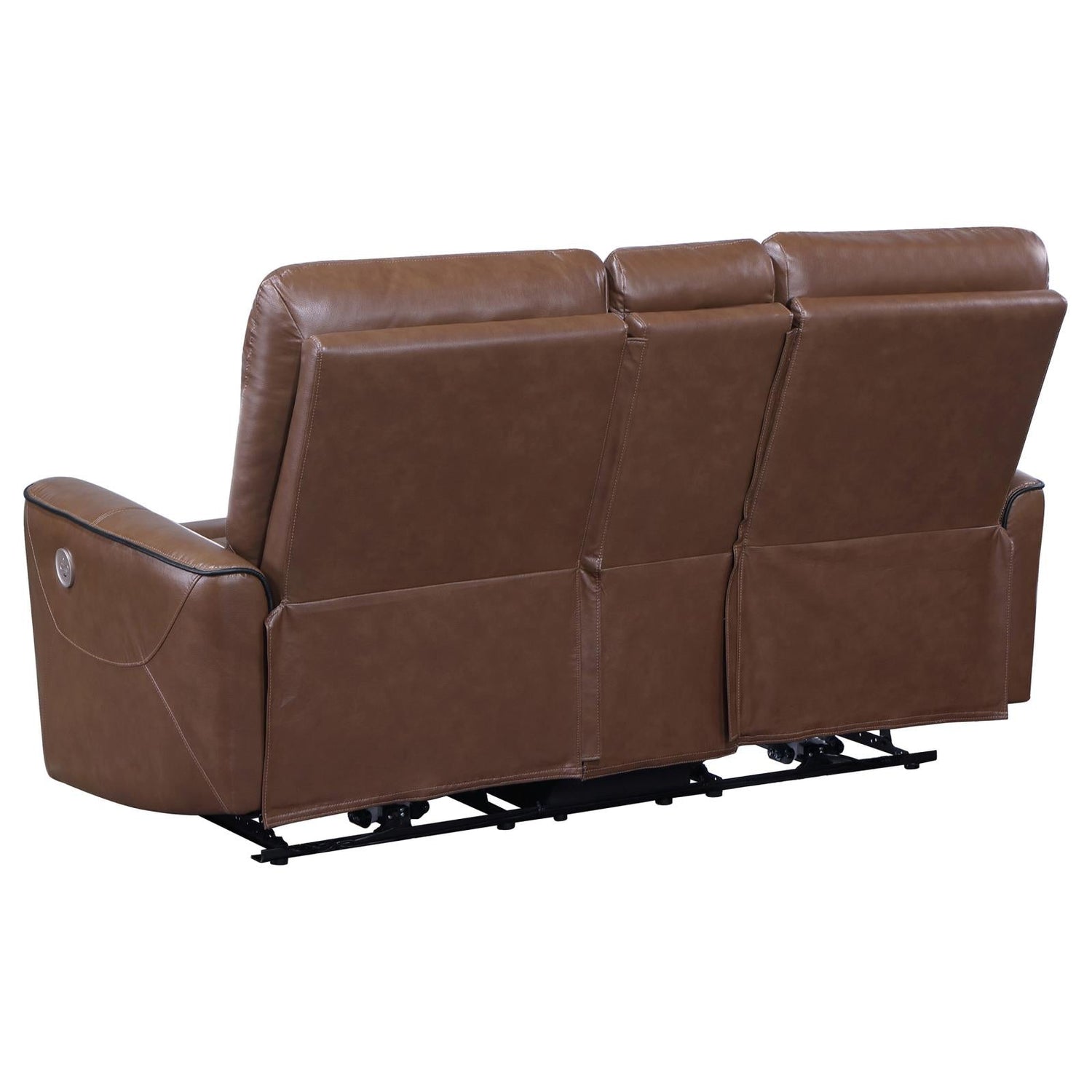 Greenfield 3-piece Upholstered Power Reclining Sofa Set Saddle Brown - 610264P-S3 - Bien Home Furniture &amp; Electronics