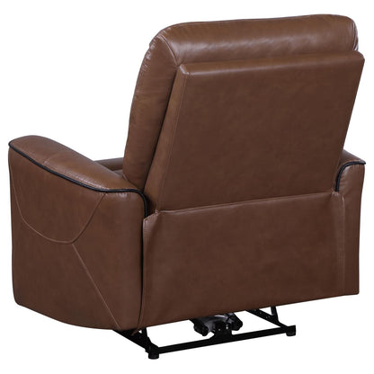 Greenfield 3-piece Upholstered Power Reclining Sofa Set Saddle Brown - 610264P-S3 - Bien Home Furniture &amp; Electronics