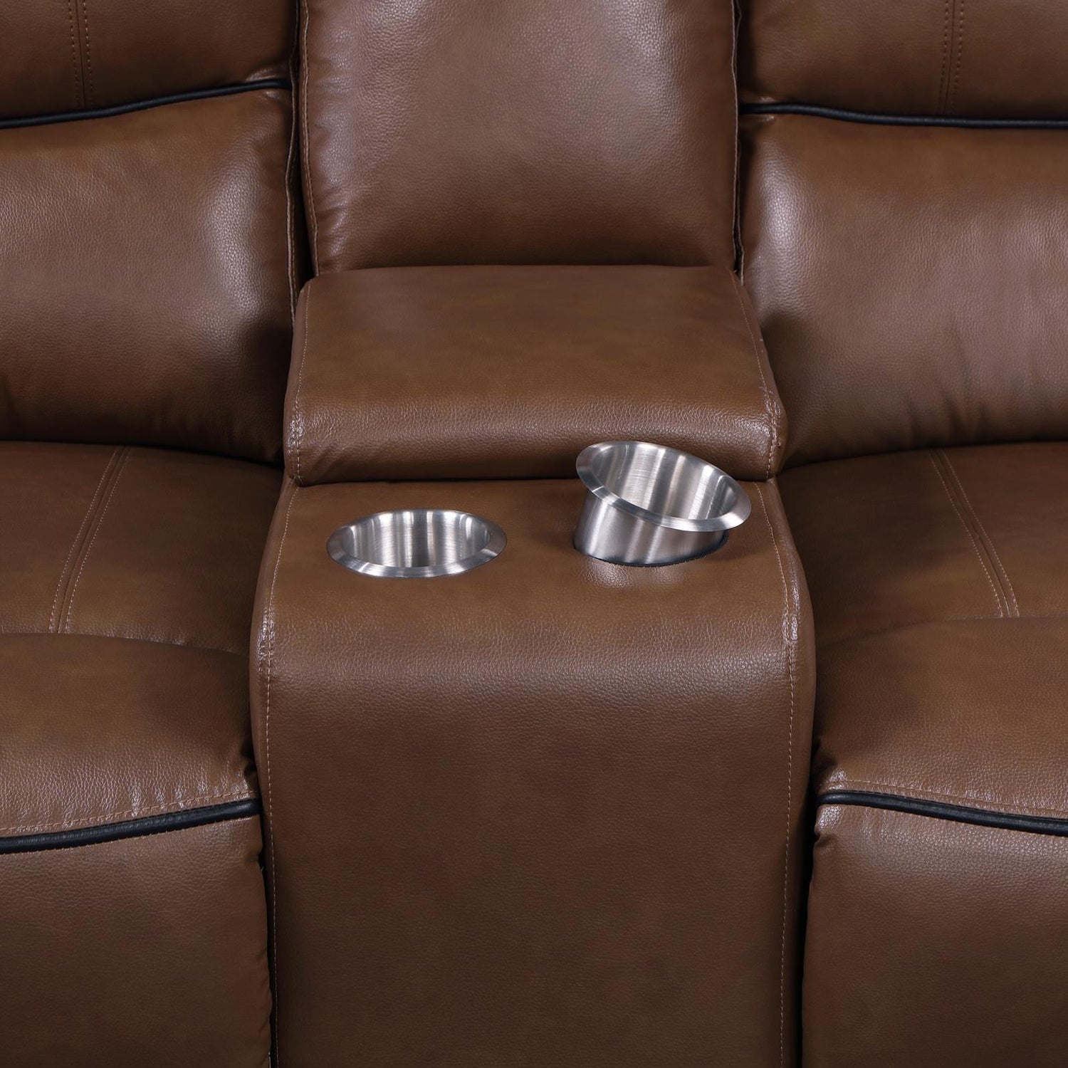 Greenfield 3-piece Upholstered Power Reclining Sofa Set Saddle Brown - 610264P-S3 - Bien Home Furniture &amp; Electronics