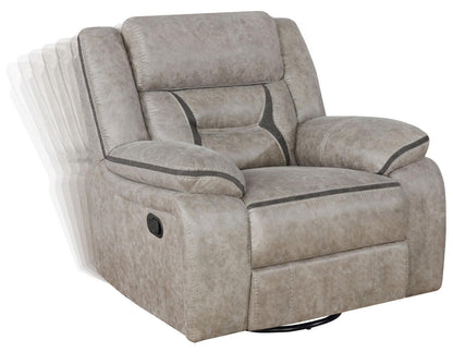 Greer Upholstered Tufted Back Glider Recliner - 651353 - Bien Home Furniture &amp; Electronics