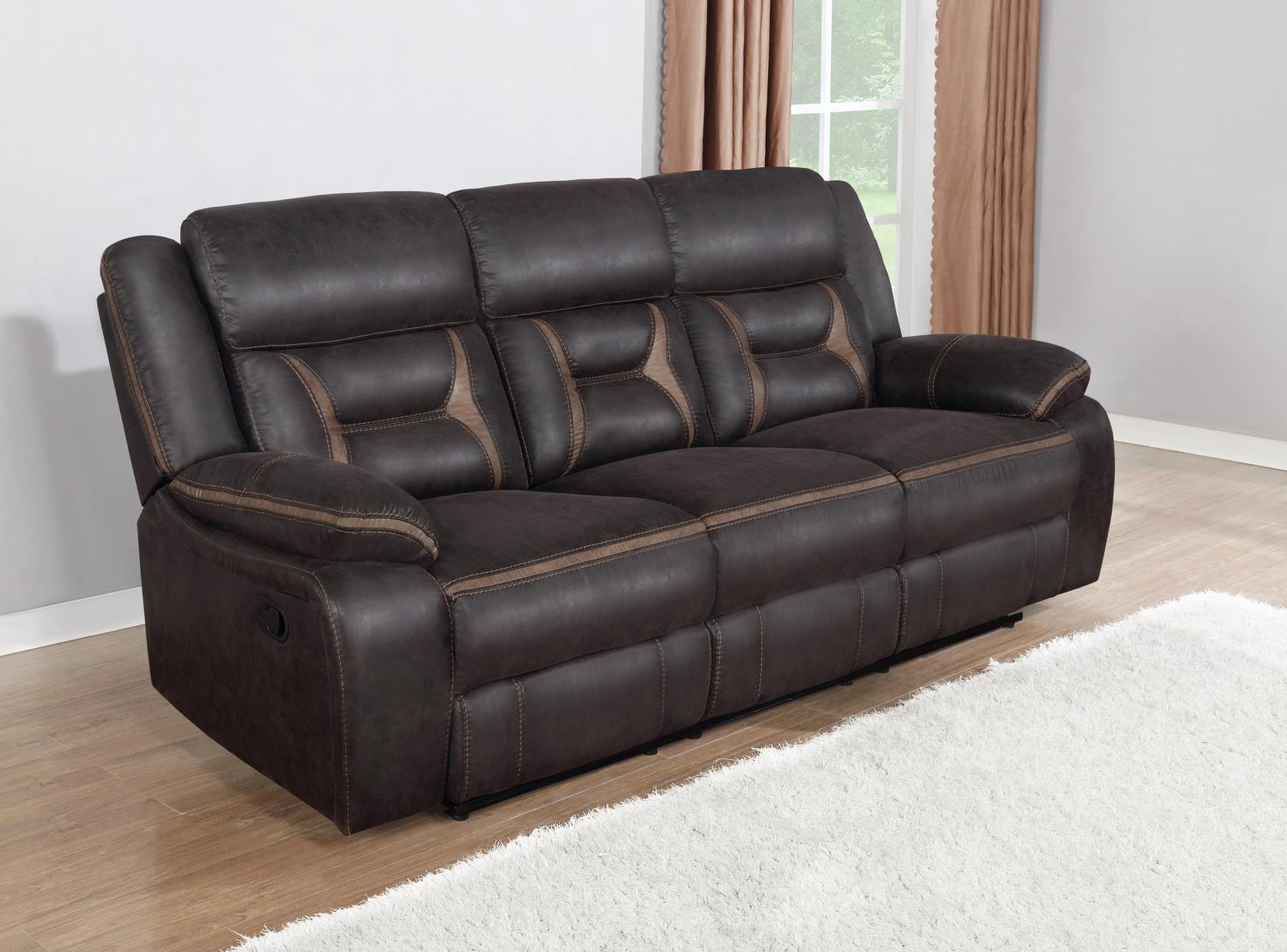 Greer Upholstered Tufted Back Motion Sofa - 651354 - Bien Home Furniture &amp; Electronics