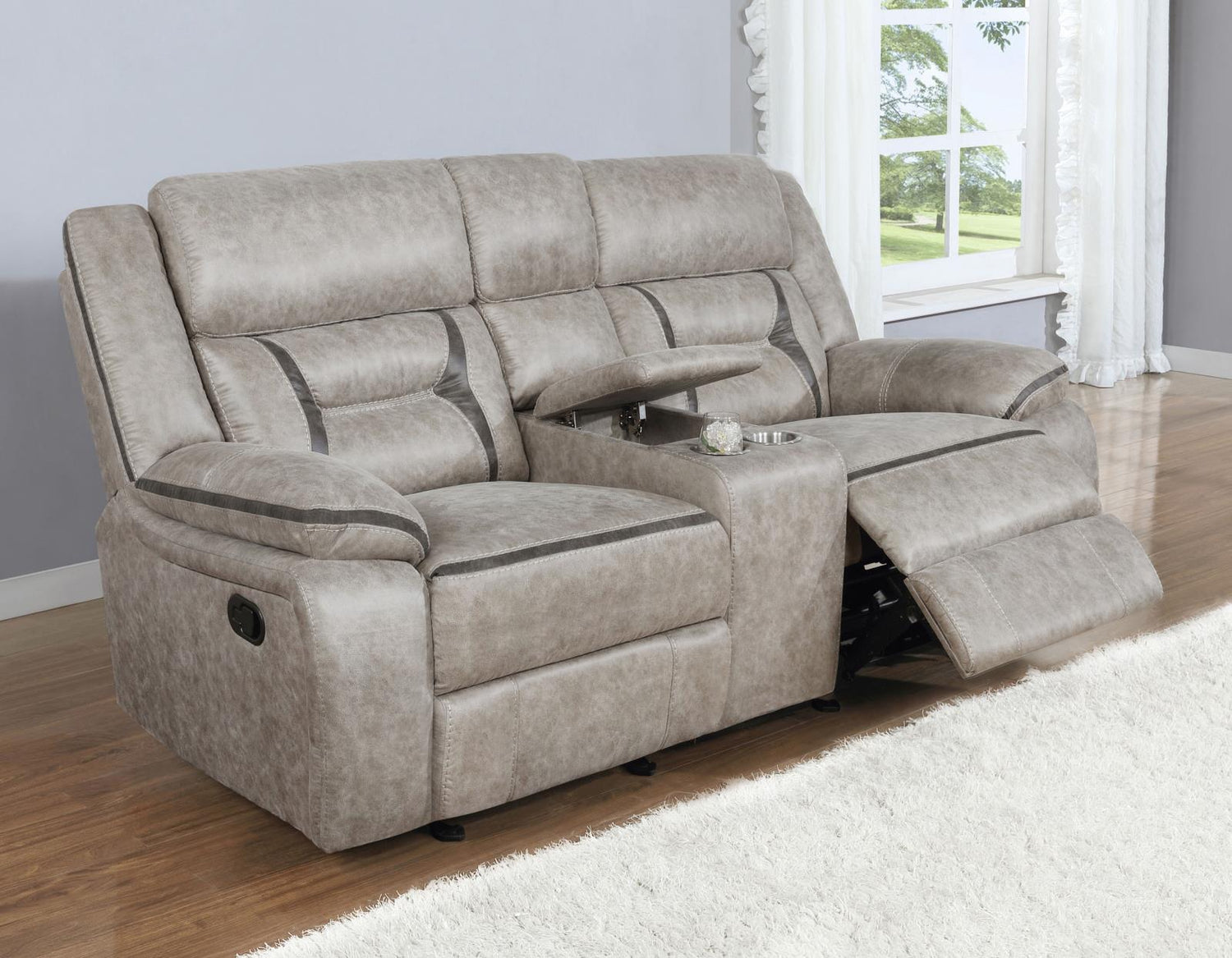 Greer Upholstered Tufted Living Room Set - 651351-S3 - Bien Home Furniture &amp; Electronics