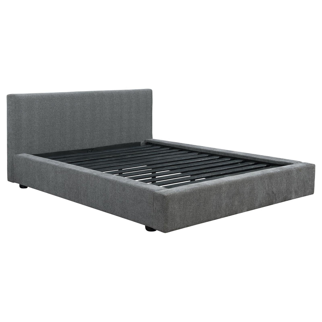 Gregory Upholstered Platform Bed Graphite - 316020F - Bien Home Furniture &amp; Electronics