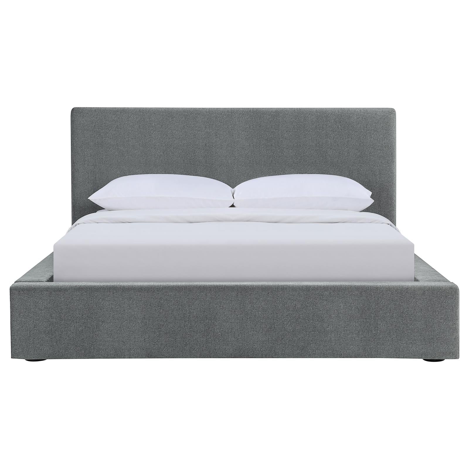 Gregory Upholstered Platform Bed Graphite - 316020F - Bien Home Furniture &amp; Electronics