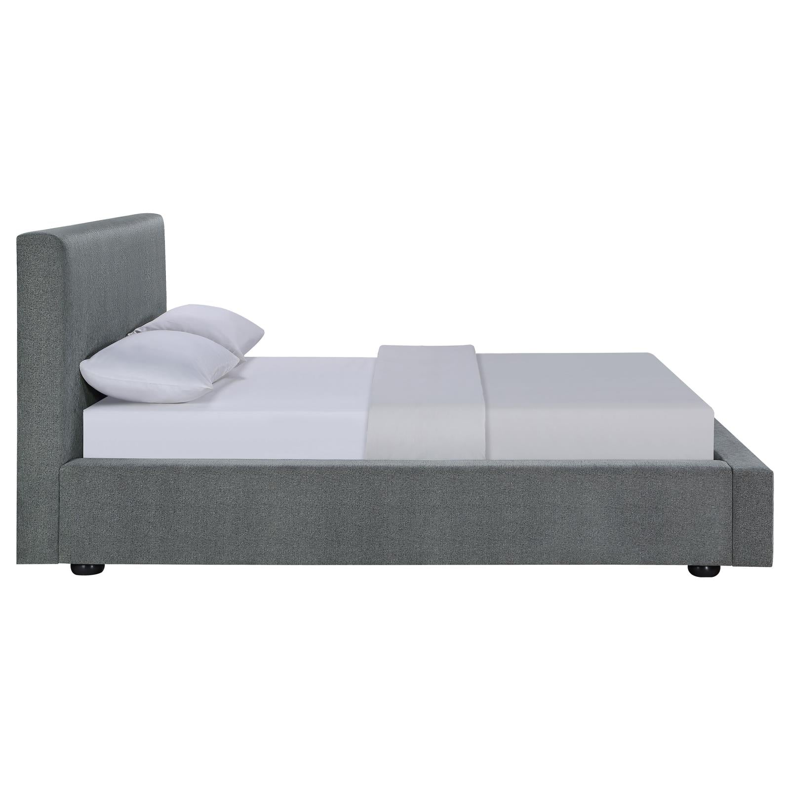 Gregory Upholstered Platform Bed Graphite - 316020KE - Bien Home Furniture &amp; Electronics
